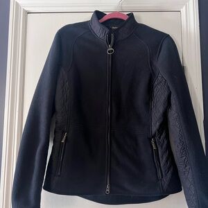 Barbour Women's Dark Utility Jacket with Quilted Sleeves